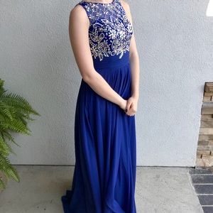 Royal Blue Sparkle Homecoming Pageant Prom Dress